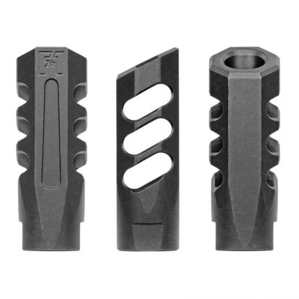 F1 Firearms 5.56 Angle Faced Compensating Black Nitride Muzzle Brake