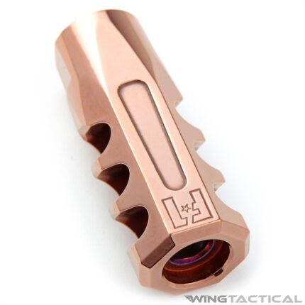 F1 Firearms 5.56 Flat Faced Compensating Muzzle Brake CrN Silver