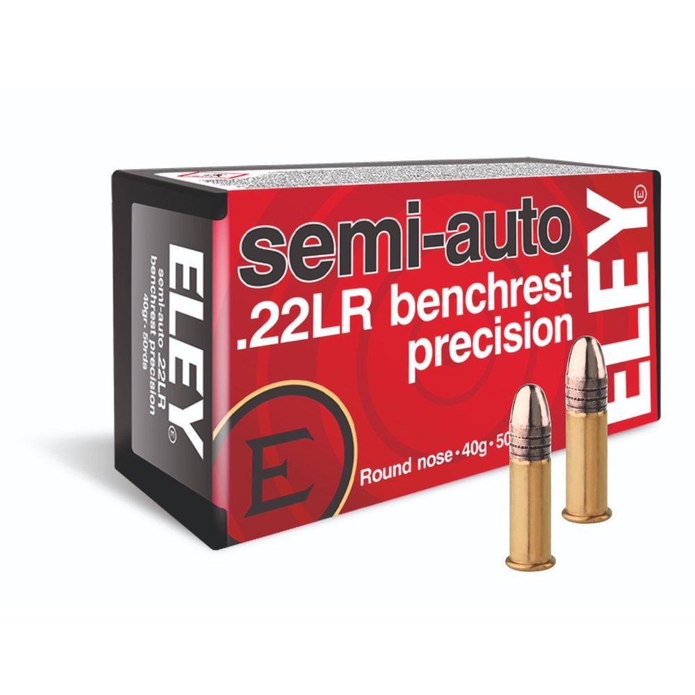Eley Semi-Auto Benchrest Precision 22LR Ammo 40 Grain Rou…