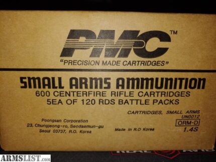 PMC X-Tac Battle Pack Brass 5.56 NATO 62-Grain 120-Rounds…